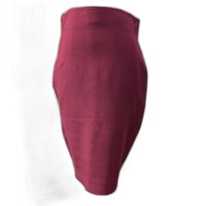 Shinestar Burgundy Bodycon Pencil Skirt Size L NWT Stretch Pull On